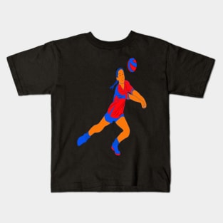 TANNED NEON GIRL VOLLEYBALL PLAYER Kids T-Shirt